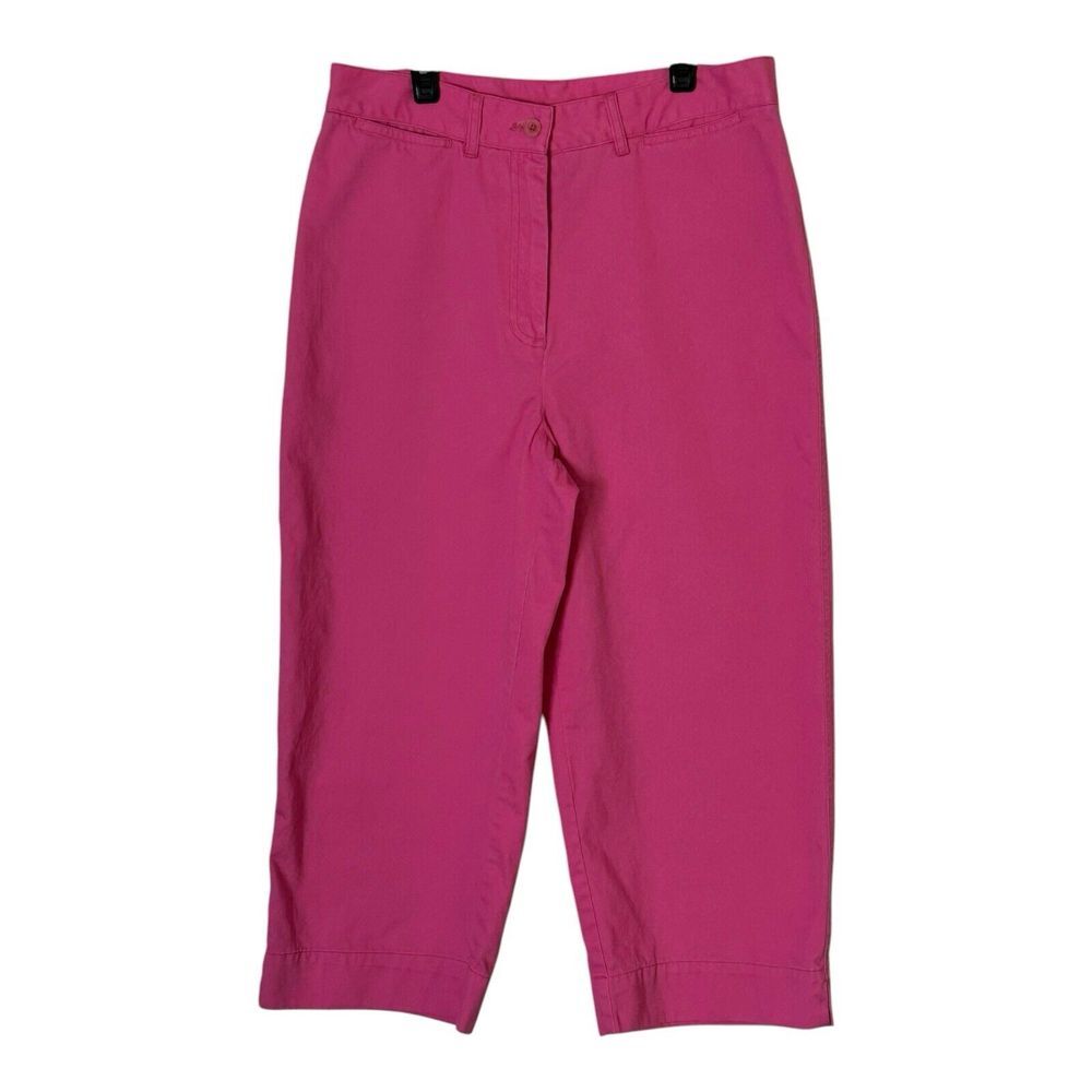 Lauren Ralph Lauren Pants Womens 8 Pink Crop Capri Mid Calf Denim Cotton